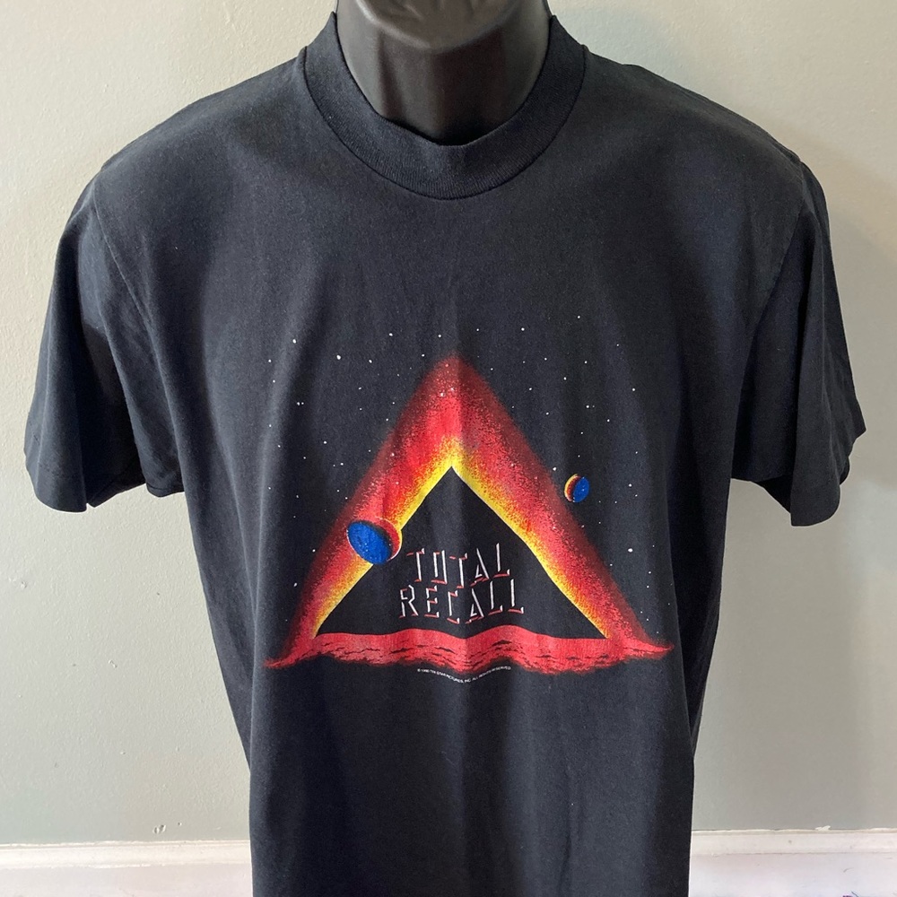 1990 Total Recall Movie Shirt Vintage 90s Promo Tee They Stole His Mind He Wants